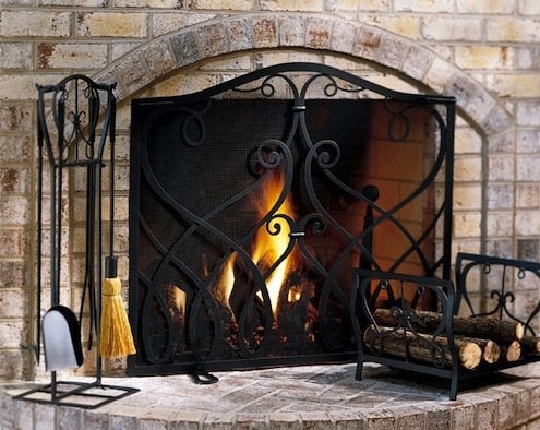 Cast Iron Fireplace And Tools