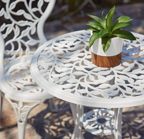 Cast aluminum garden furniture