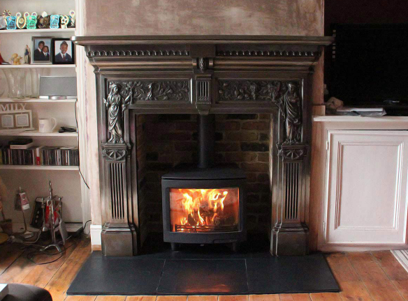 Cast iron fireplace